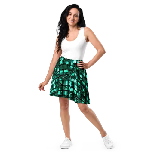 Silicon Bloom on a Skater Skirt