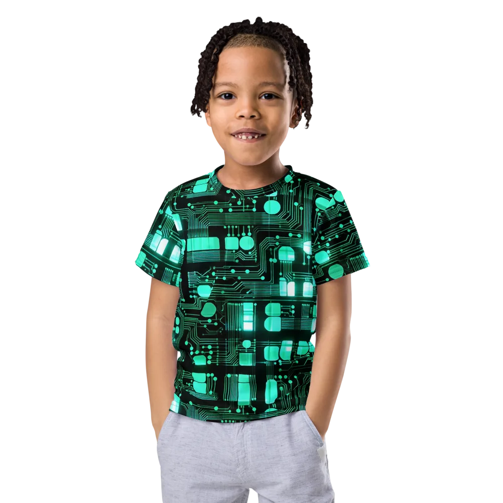 Silicon Bloom on Kids Crew Neck T-Shirt — Front