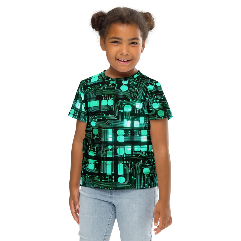 Silicon Bloom on Kids Crew Neck T-Shirt — Front