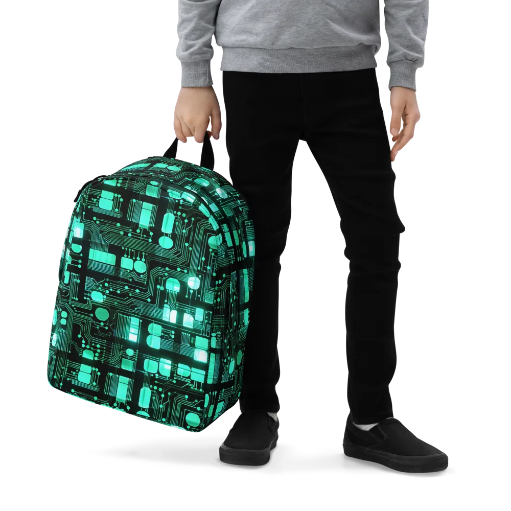 Silicon Bloom on Minimalist Backpack — Zoomed-in
