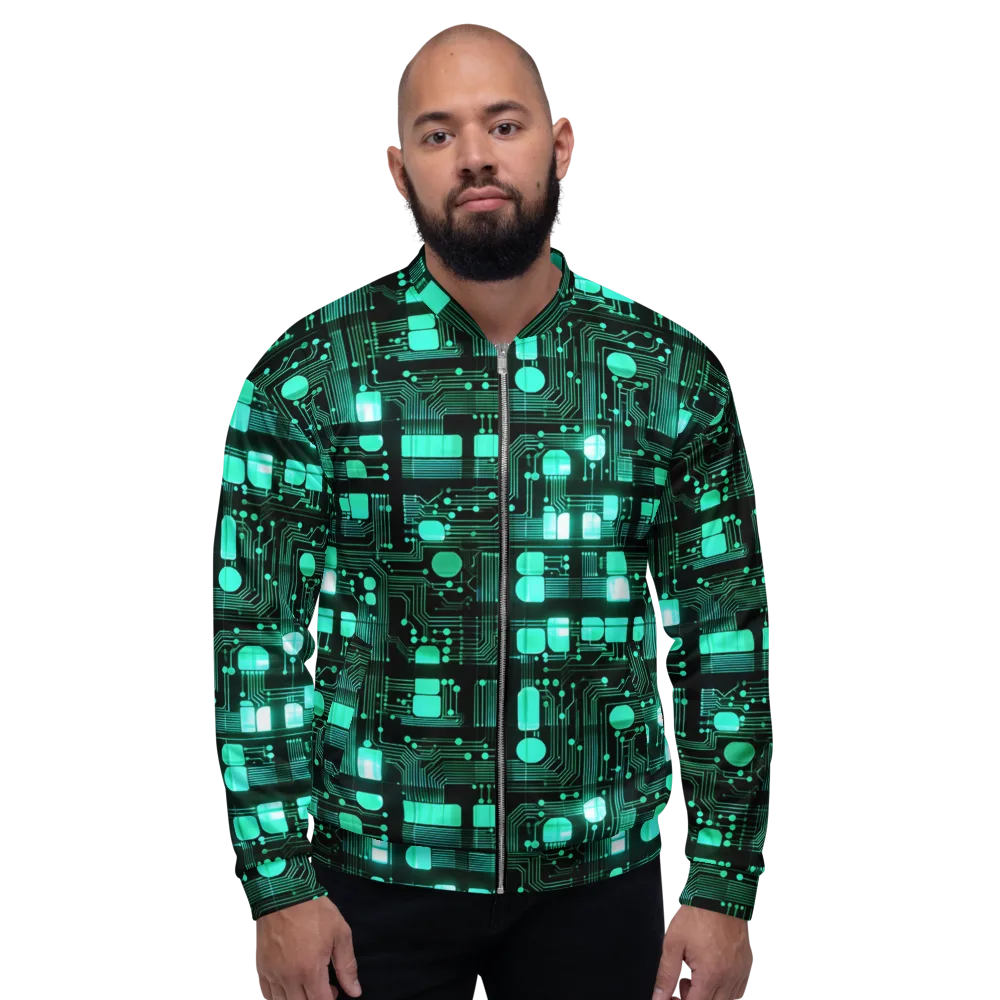 Silicon Bloom on Bomber Jacket — Front