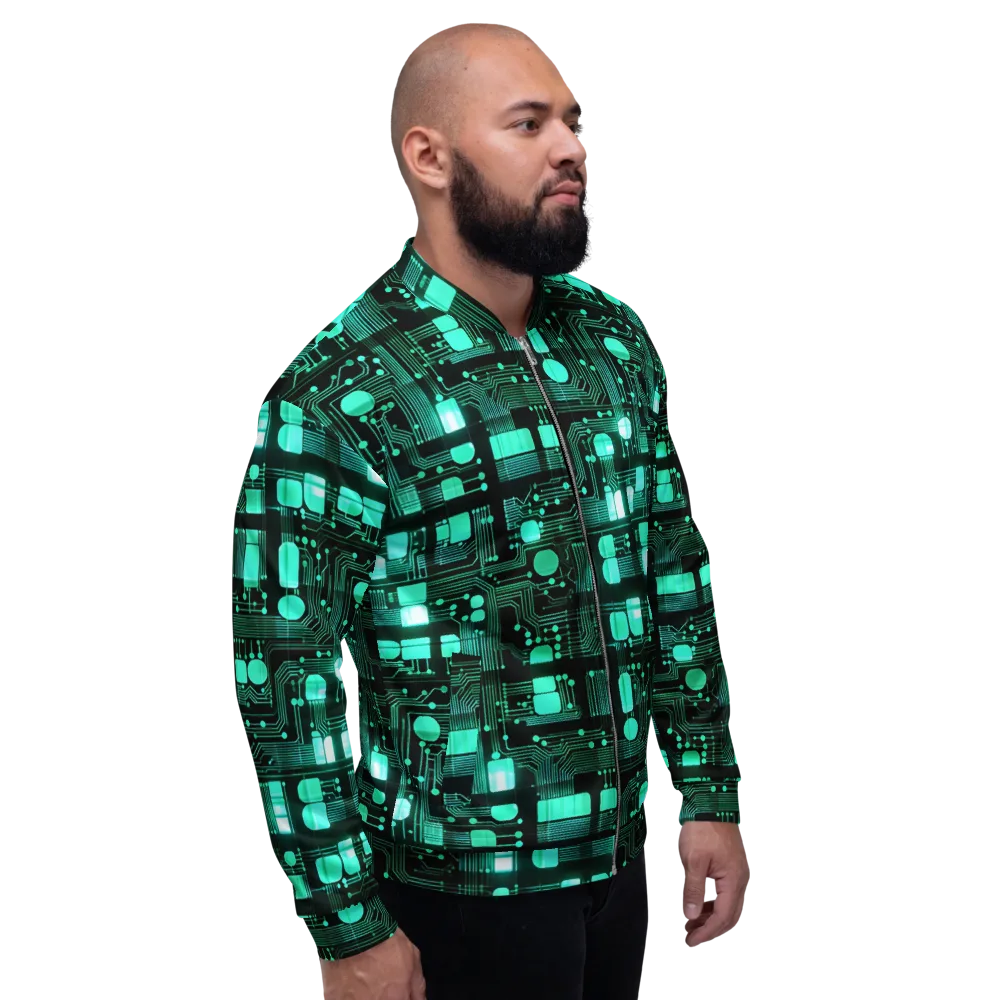 Silicon Bloom on Bomber Jacket — Right