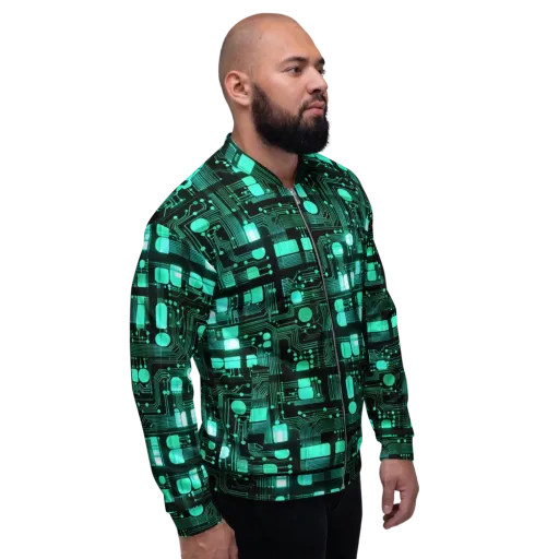 Silicon Bloom on a Bomber Jacket