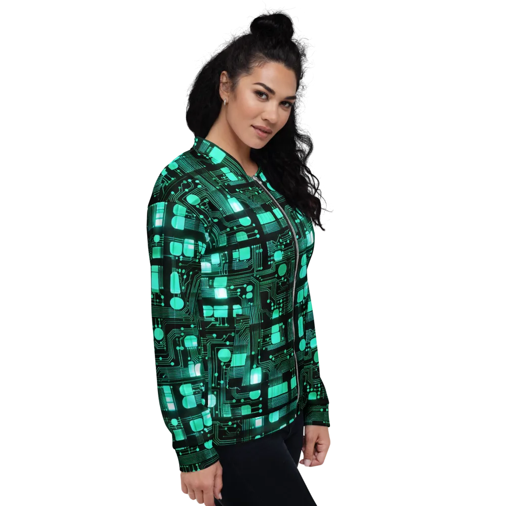 Silicon Bloom on Bomber Jacket — Right