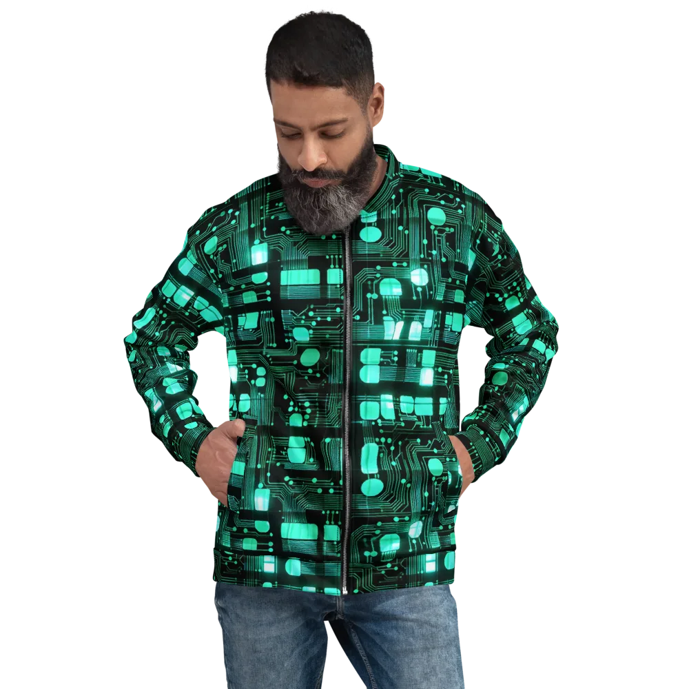 Silicon Bloom on Bomber Jacket — Front