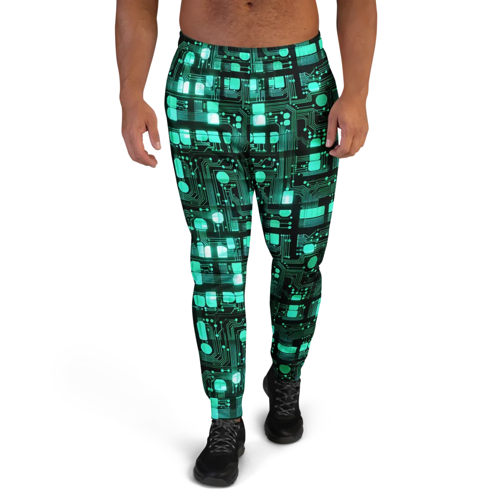 Silicon Bloom on Men's Joggers — Front