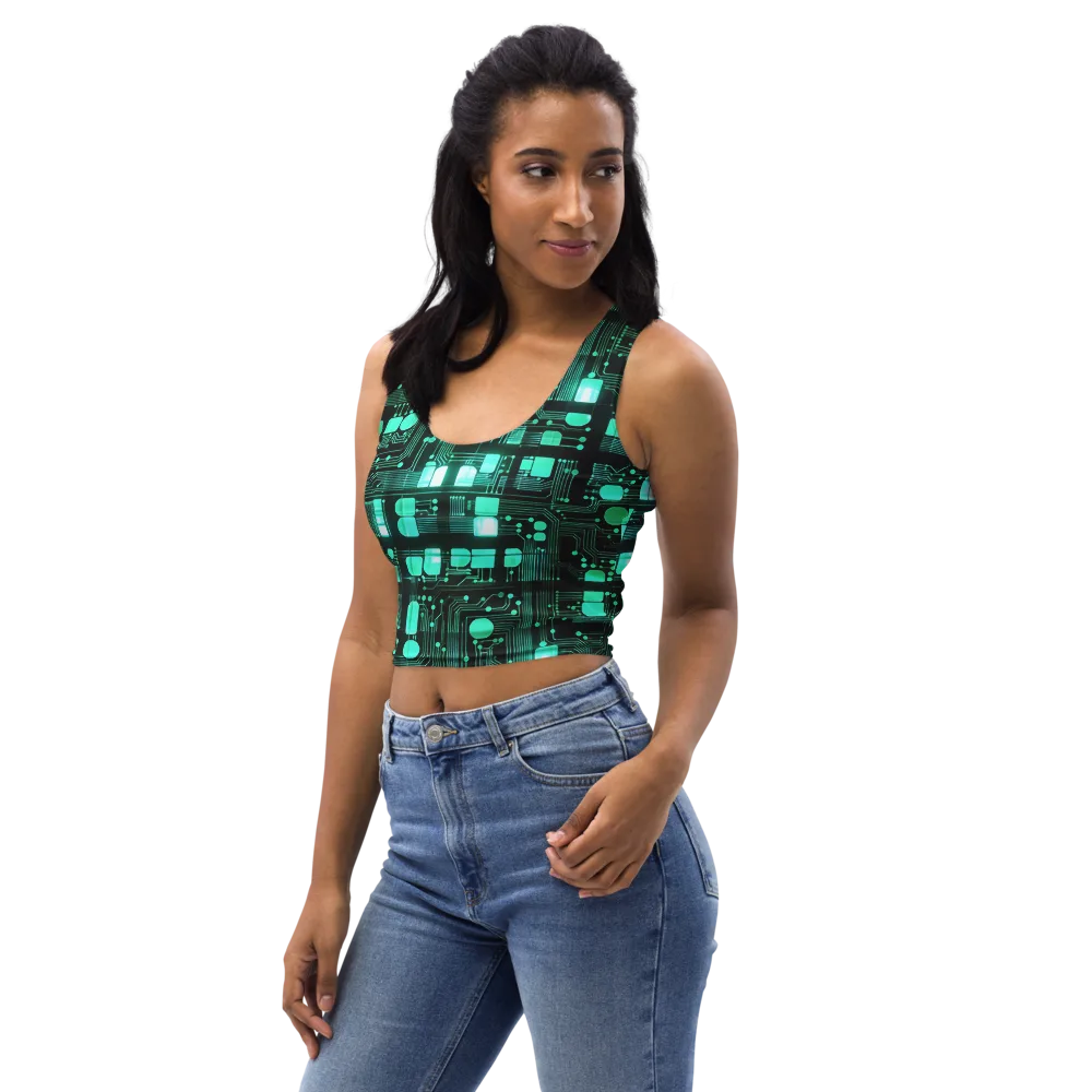 Silicon Bloom on Crop Top — Left Front