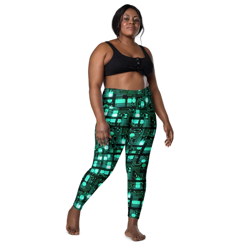 Silicon Bloom on Leggings with Pockets — Front