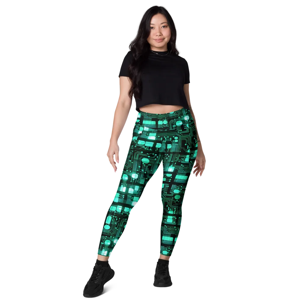 Silicon Bloom on Leggings with Pockets — Front