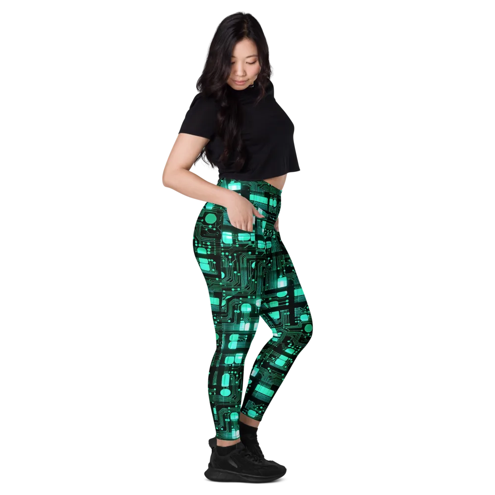 Silicon Bloom on Leggings with Pockets — Right