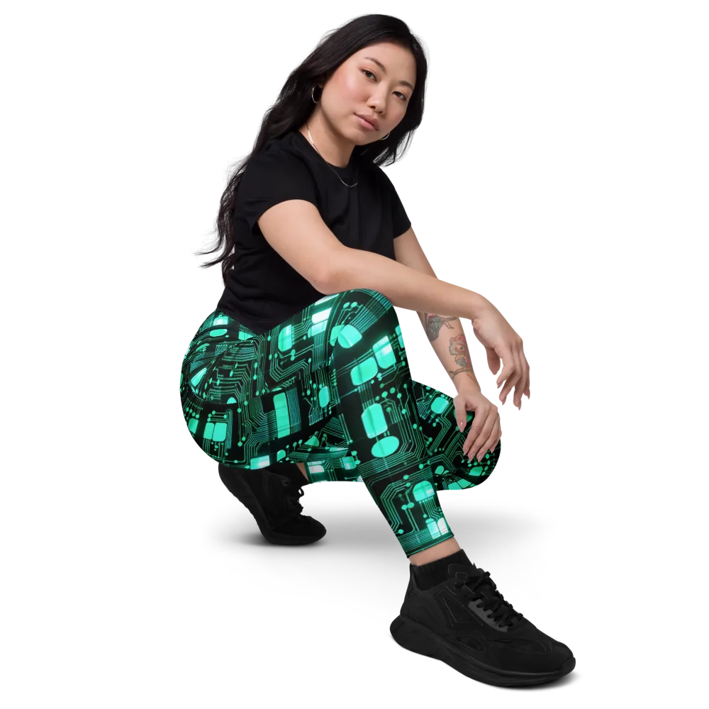 Silicon Bloom on Leggings with Pockets — Right Front