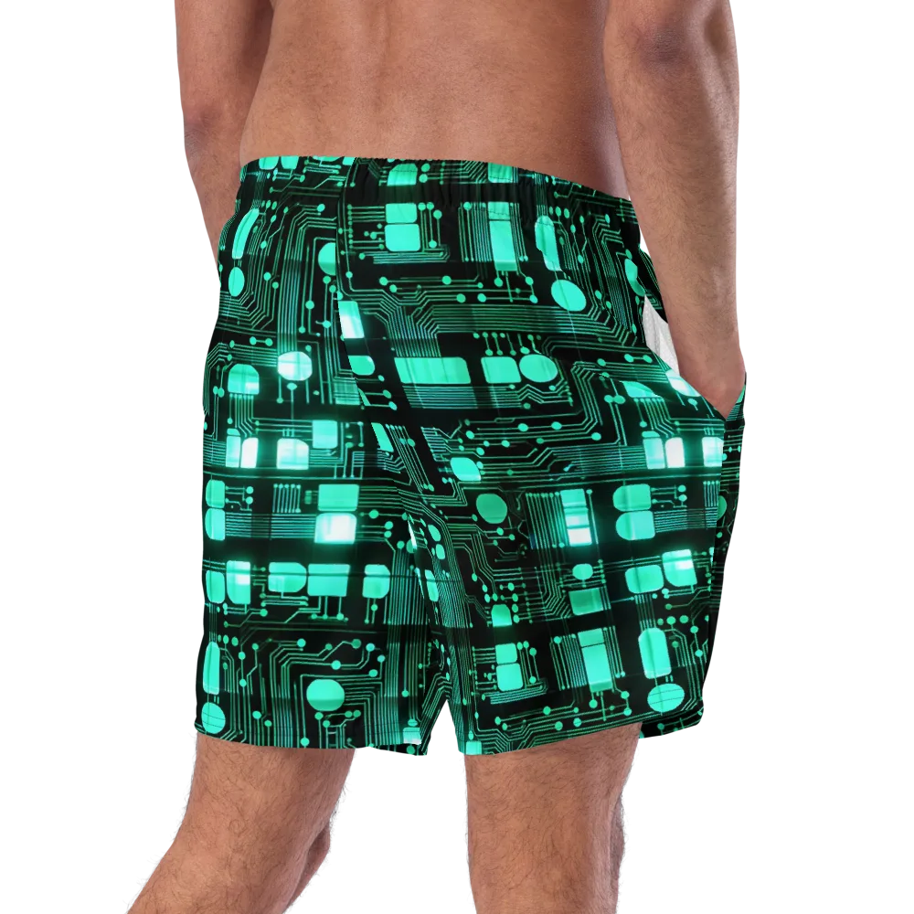 Silicon Bloom on Swim Trunks — Right Back