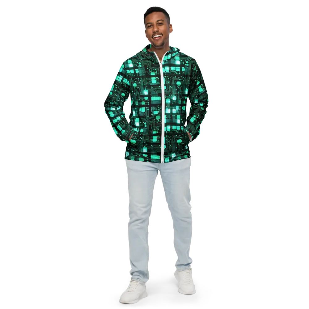 Silicon Bloom on Men's Windbreaker — Front