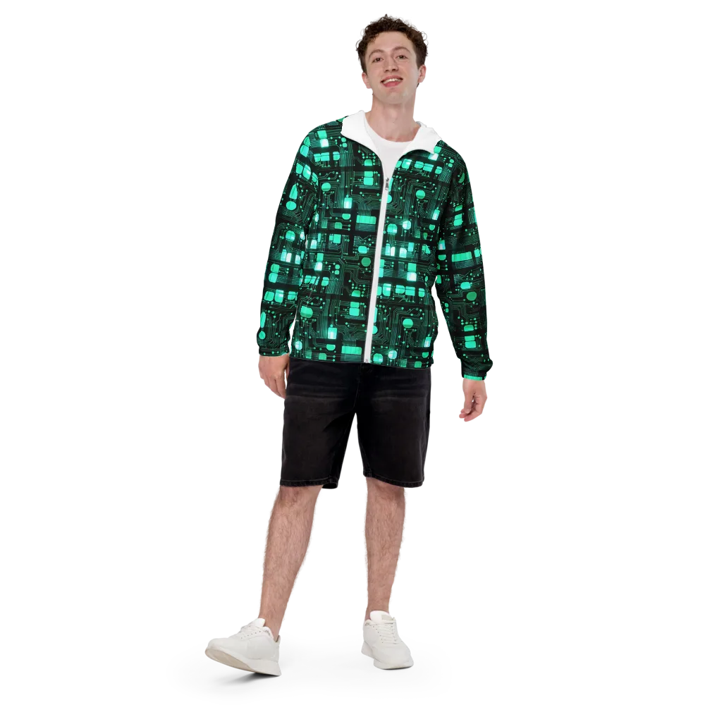Silicon Bloom on Men's Windbreaker — Front