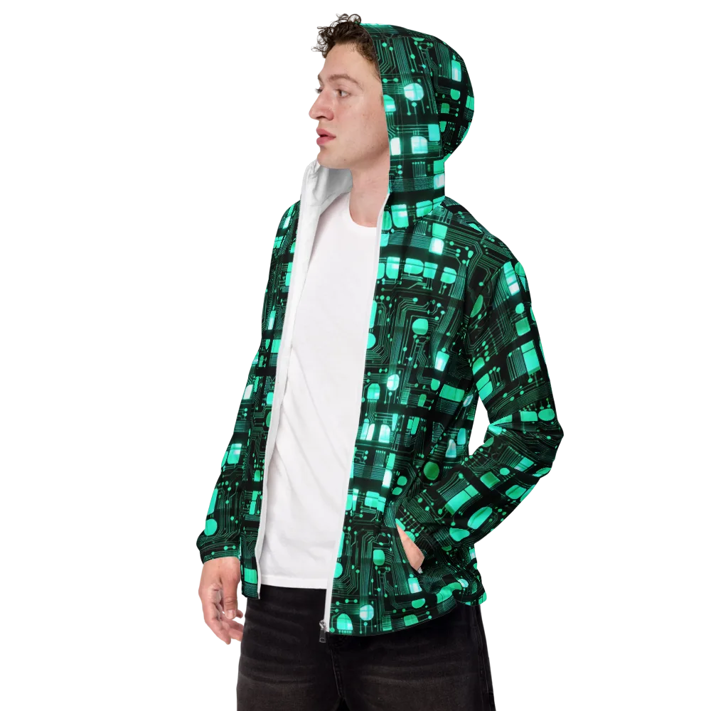 Silicon Bloom on Men's Windbreaker — Left Front