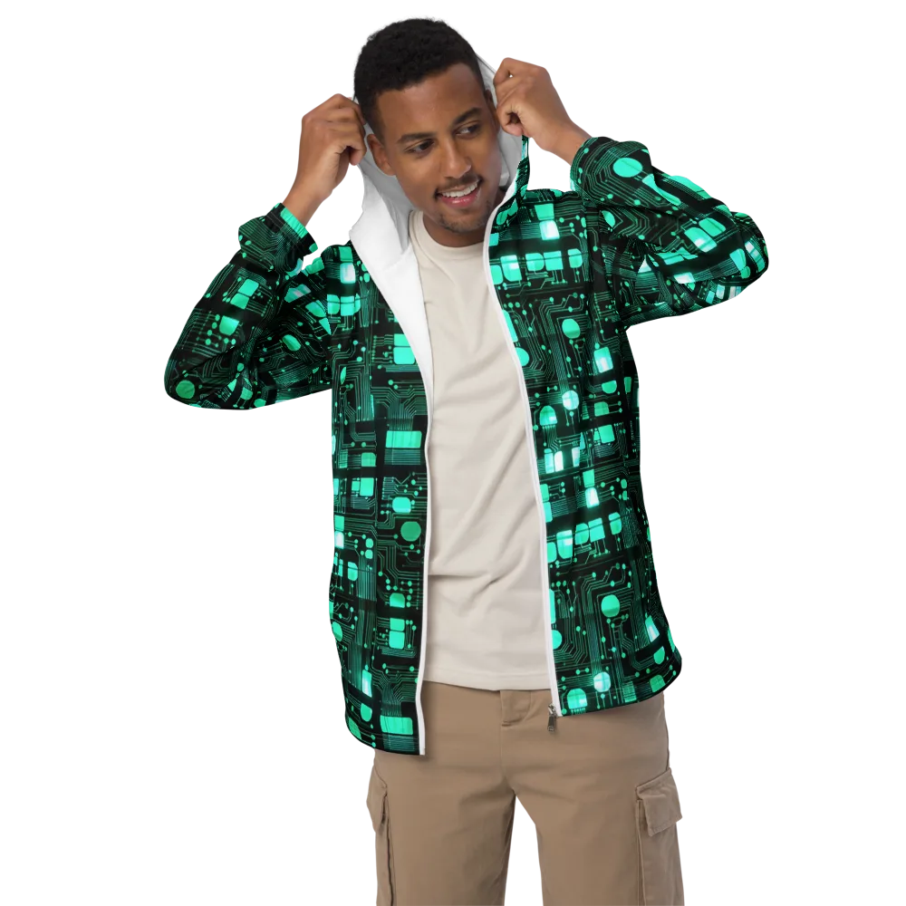 Silicon Bloom on Men's Windbreaker — Front