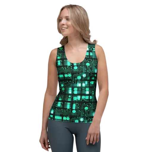 Silicon Bloom on a Women's Tank Top