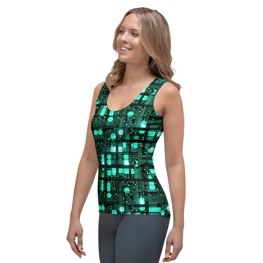 Silicon Bloom on Women's Tank Top — Left Front