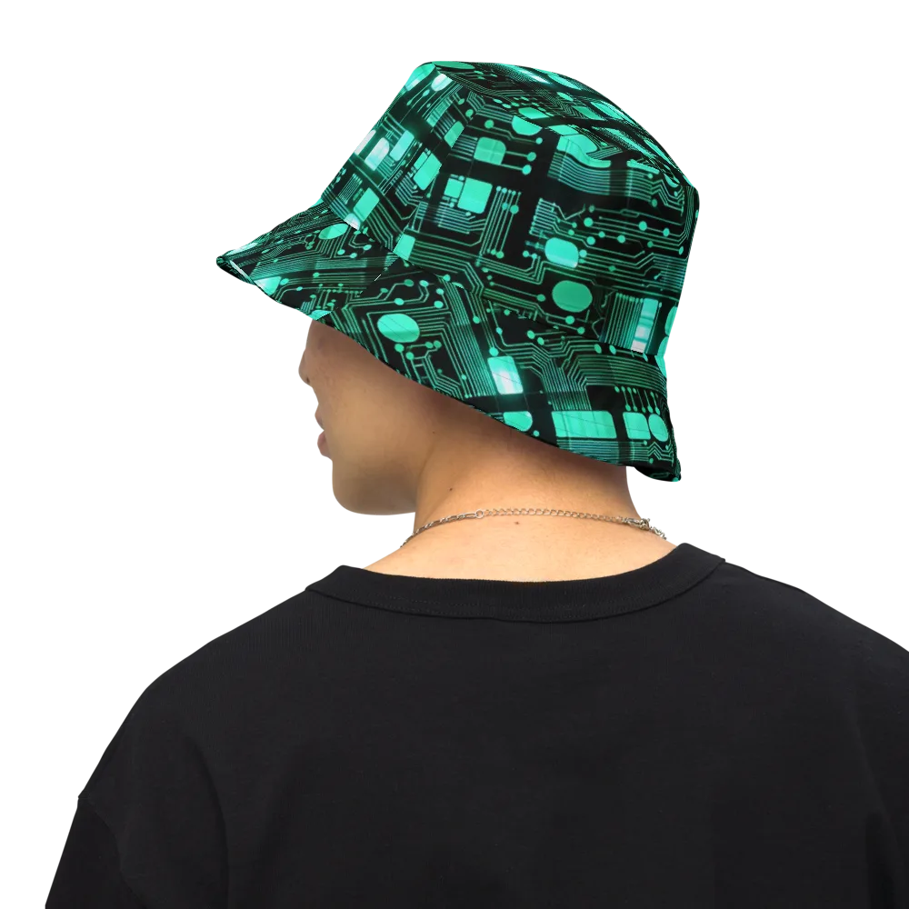 Silicon Bloom on Reversible Bucket Hat — Back Inside