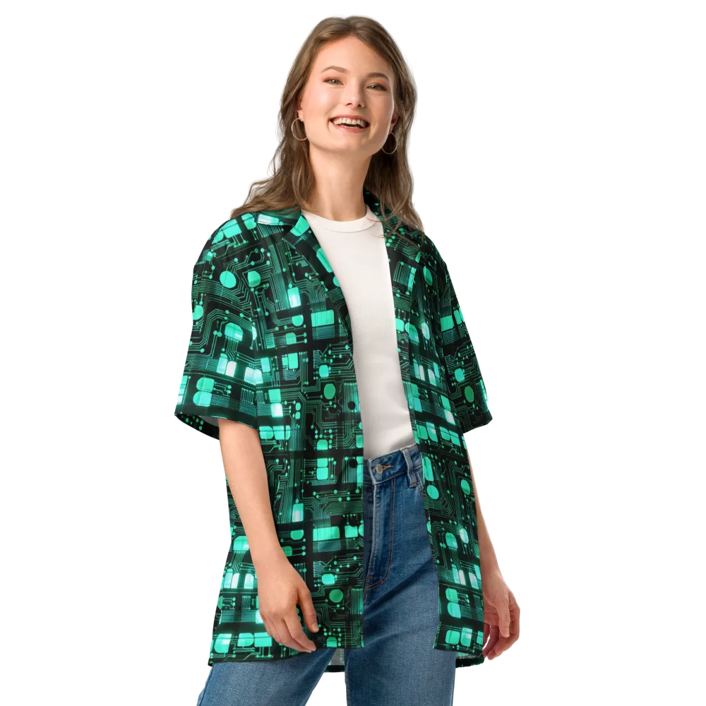 Silicon Bloom on Button Shirt — Front
