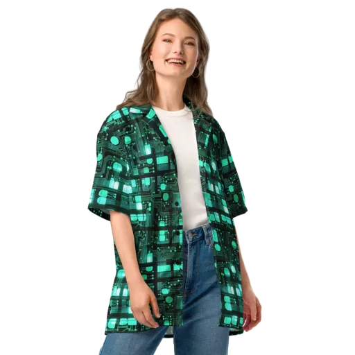 Silicon Bloom on a Button Shirt