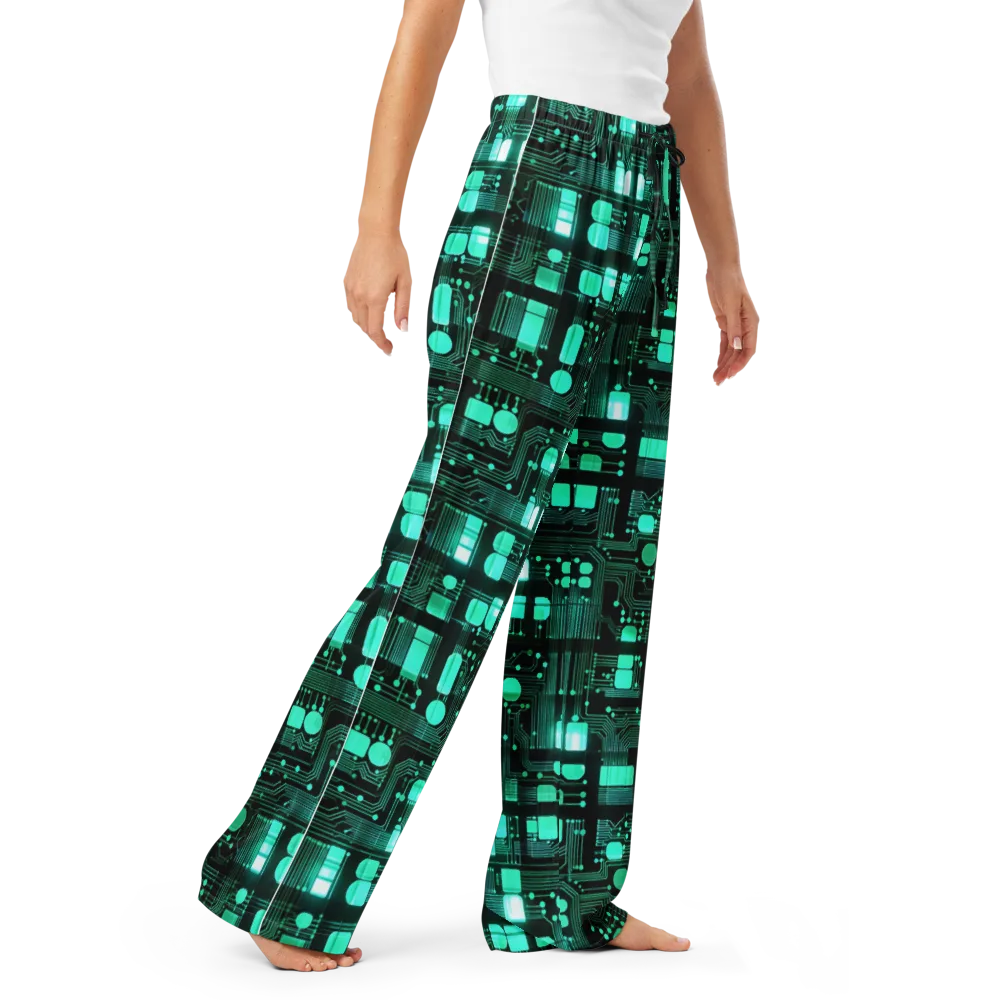 Silicon Bloom on Women's Pajama Pants — Right Front