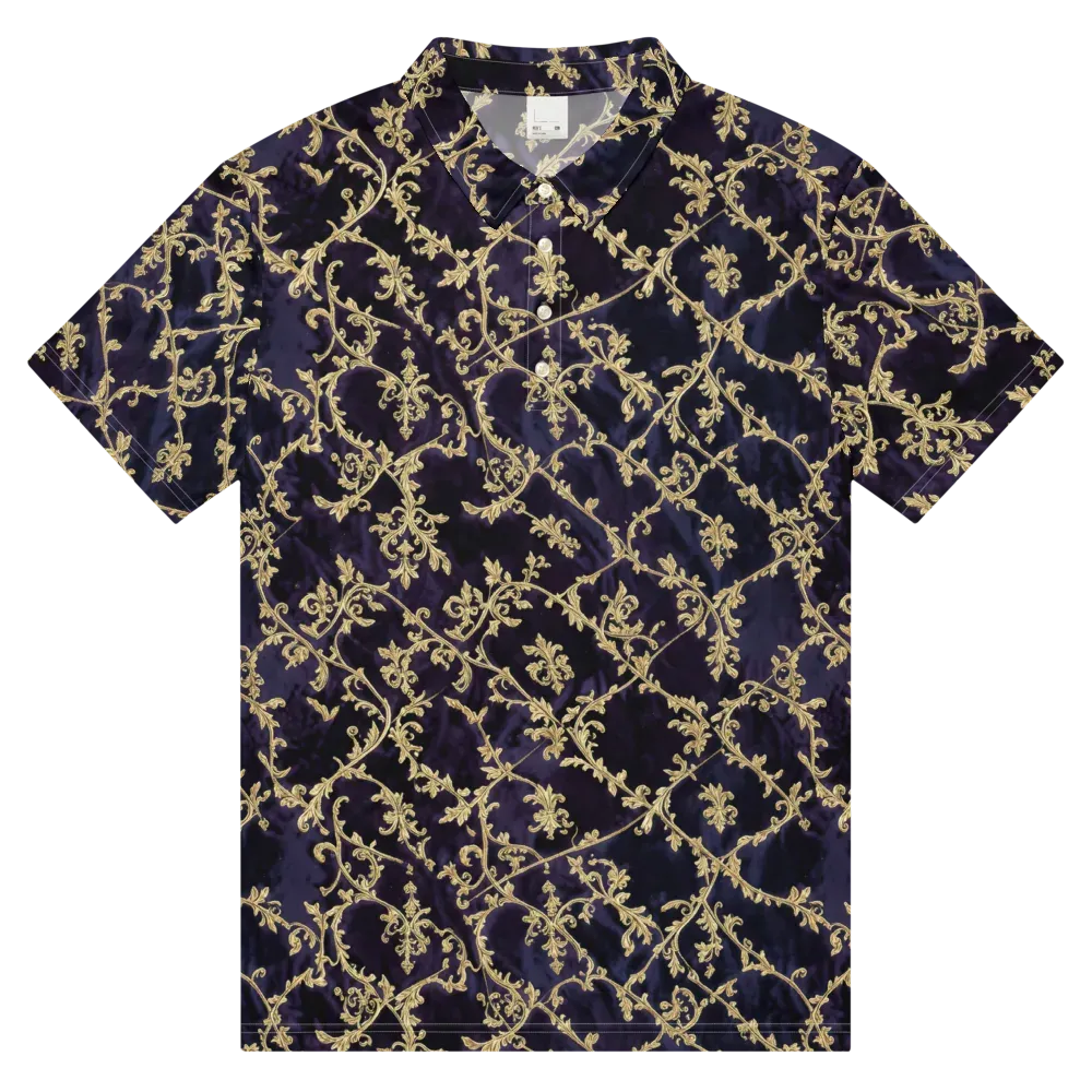 Velvet Versailles on Men's Slim Fit Polo Shirt — Front