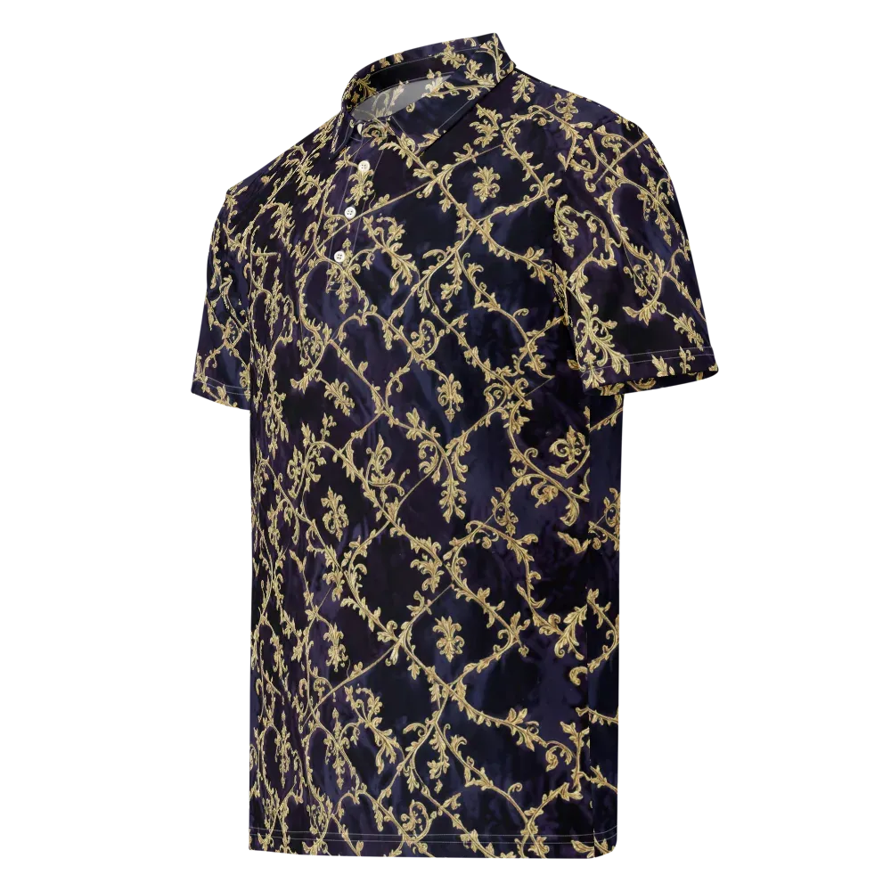 Velvet Versailles on Men's Slim Fit Polo Shirt — Left Front