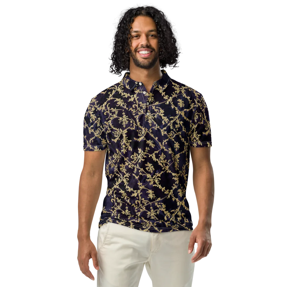Velvet Versailles on Men's Slim Fit Polo Shirt — Front