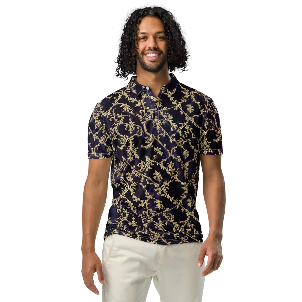 Velvet Versailles on Men's Slim Fit Polo Shirt — Front