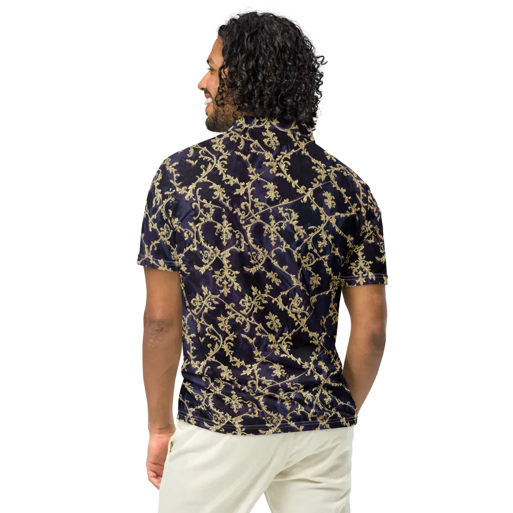 Velvet Versailles on Men's Slim Fit Polo Shirt — Back