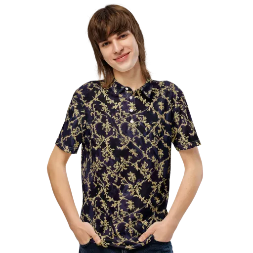 Velvet Versailles on a Men's Slim Fit Polo Shirt