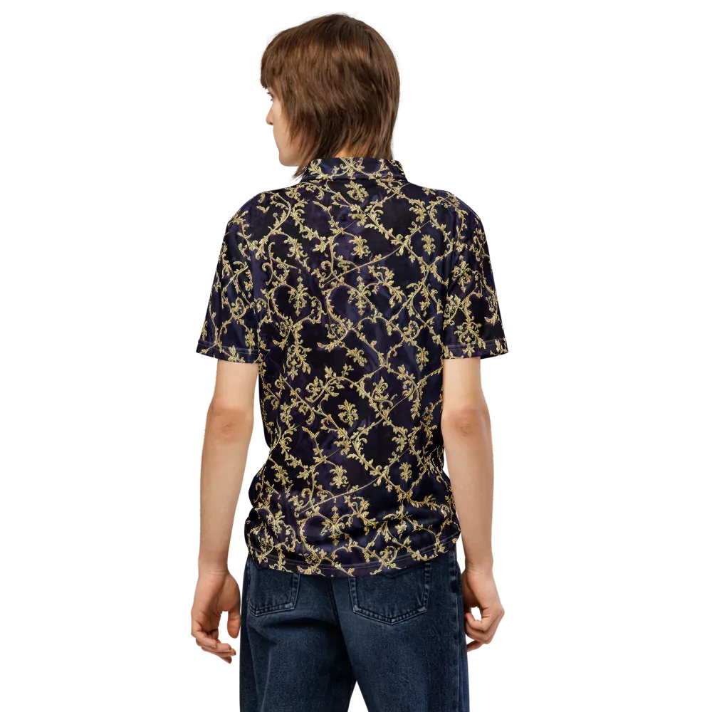 Velvet Versailles on Men's Slim Fit Polo Shirt — Back