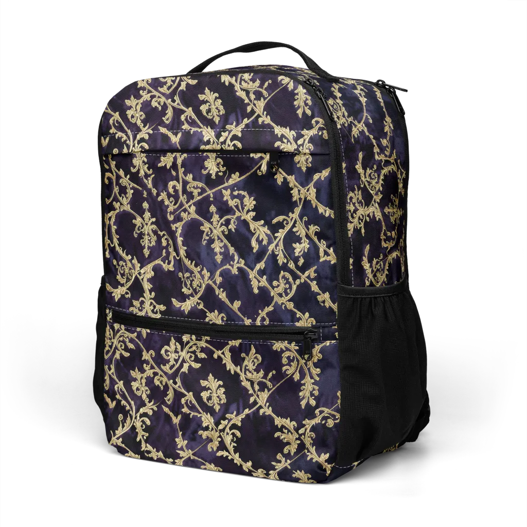 Velvet Versailles on Utility Backpack — Left Front