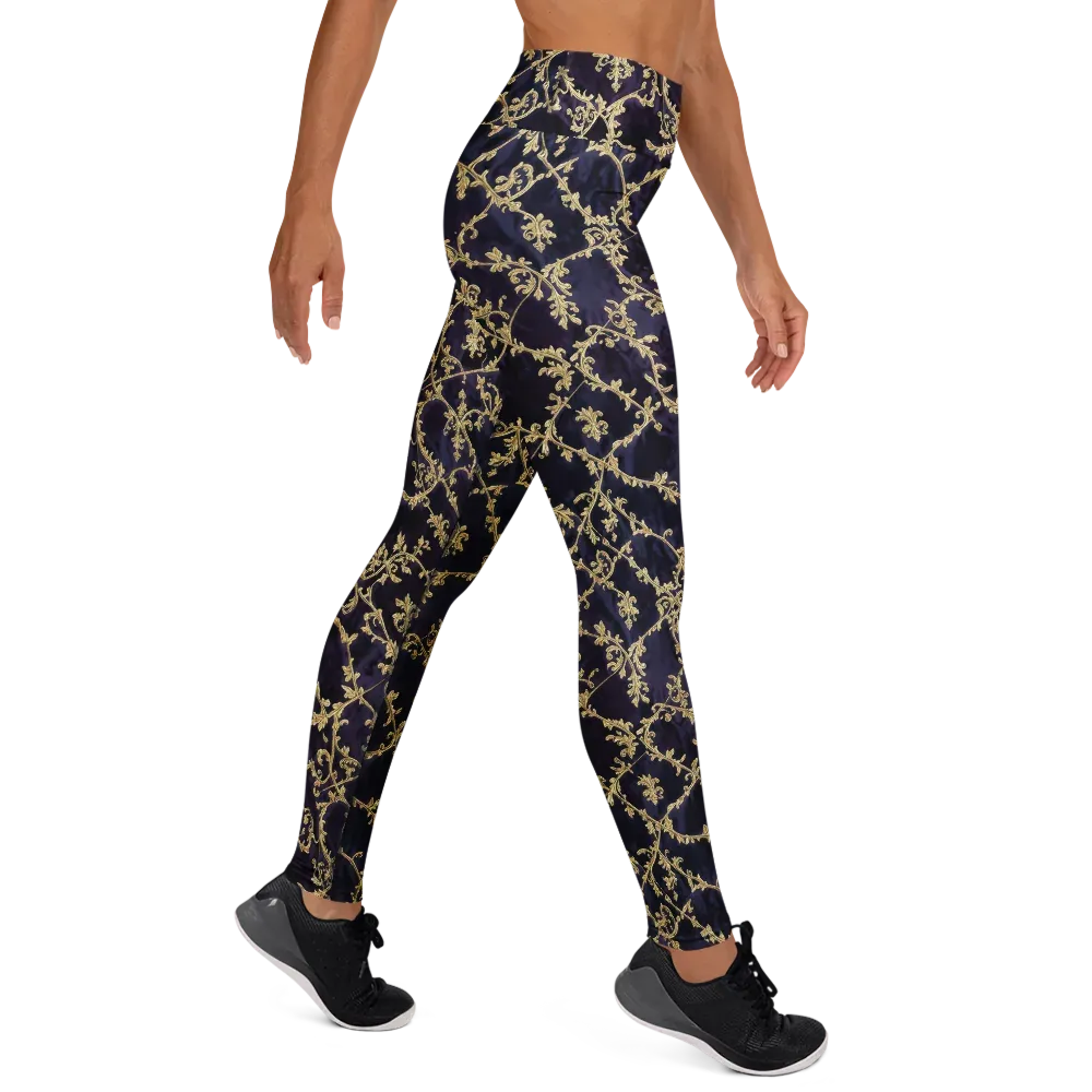 Velvet Versailles on Yoga Leggings — Right