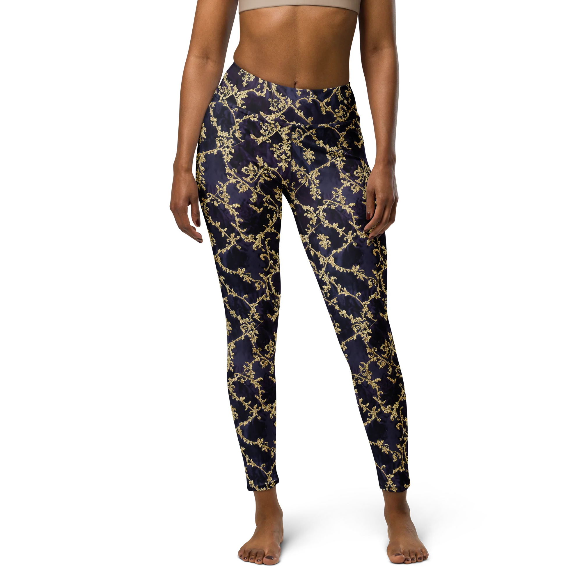 Velvet Versailles on Yoga Leggings — Front