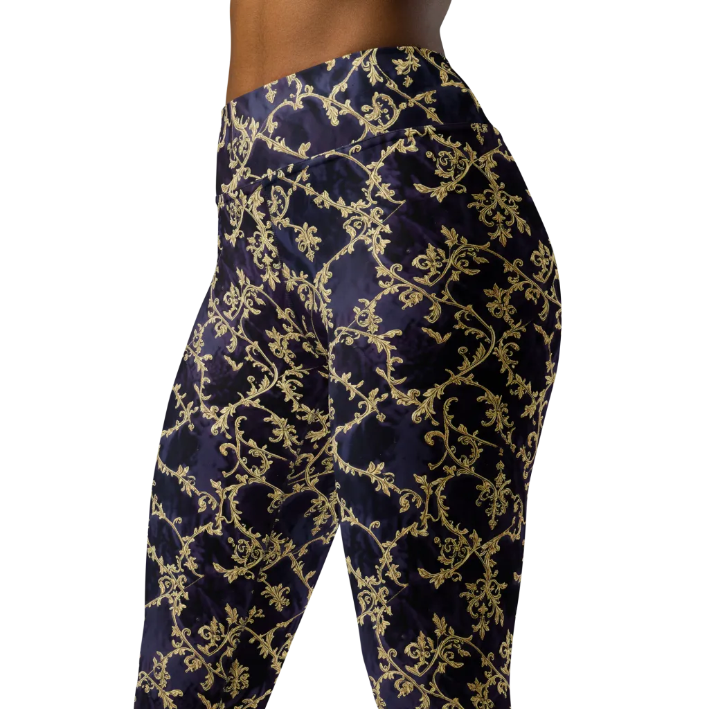 Velvet Versailles on Yoga Leggings — Left Front