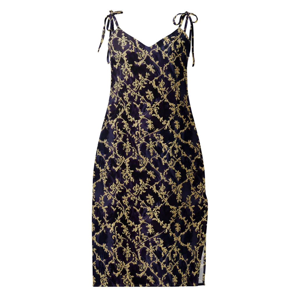 Velvet Versailles on Slip Dress — Front