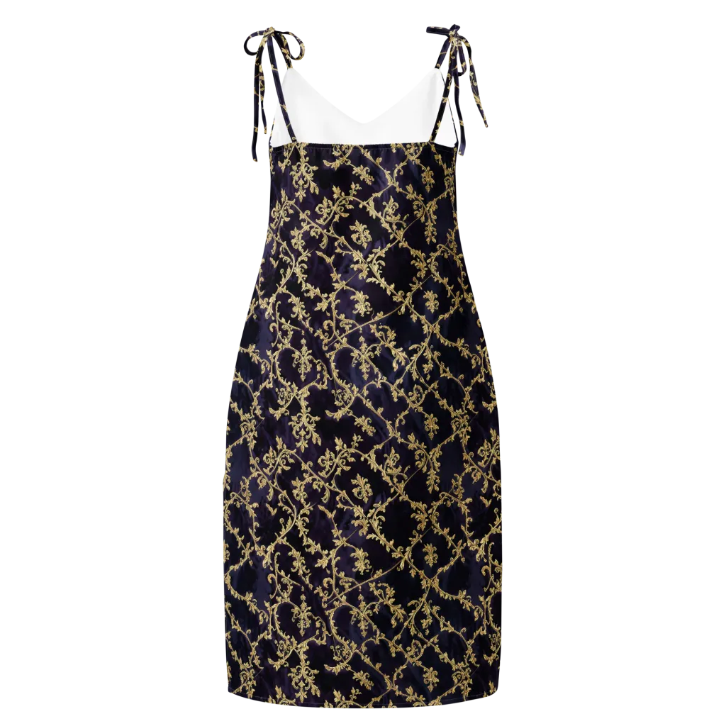 Velvet Versailles on Slip Dress — Back