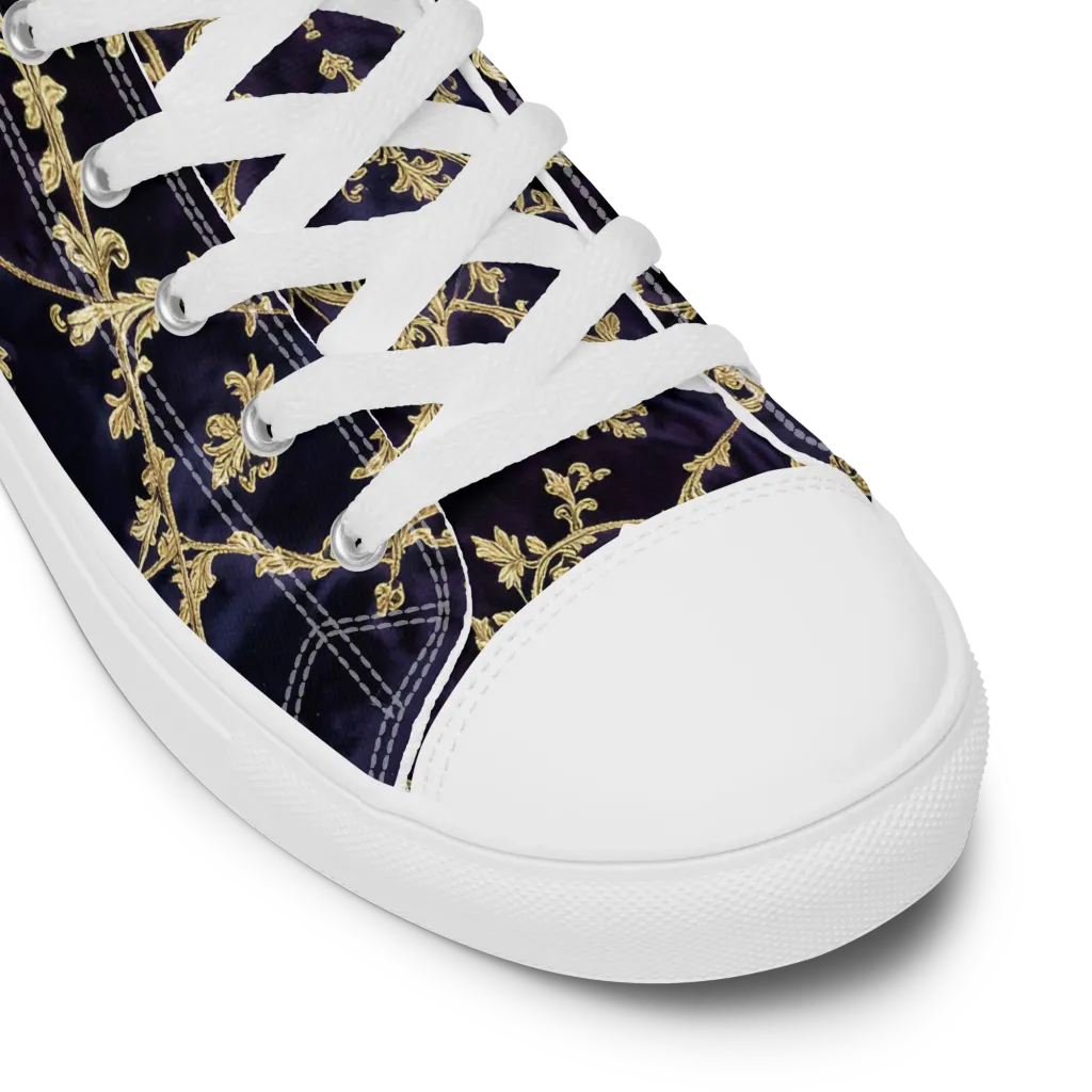 Velvet Versailles on Men's High Top Canvas Shoes — Product details