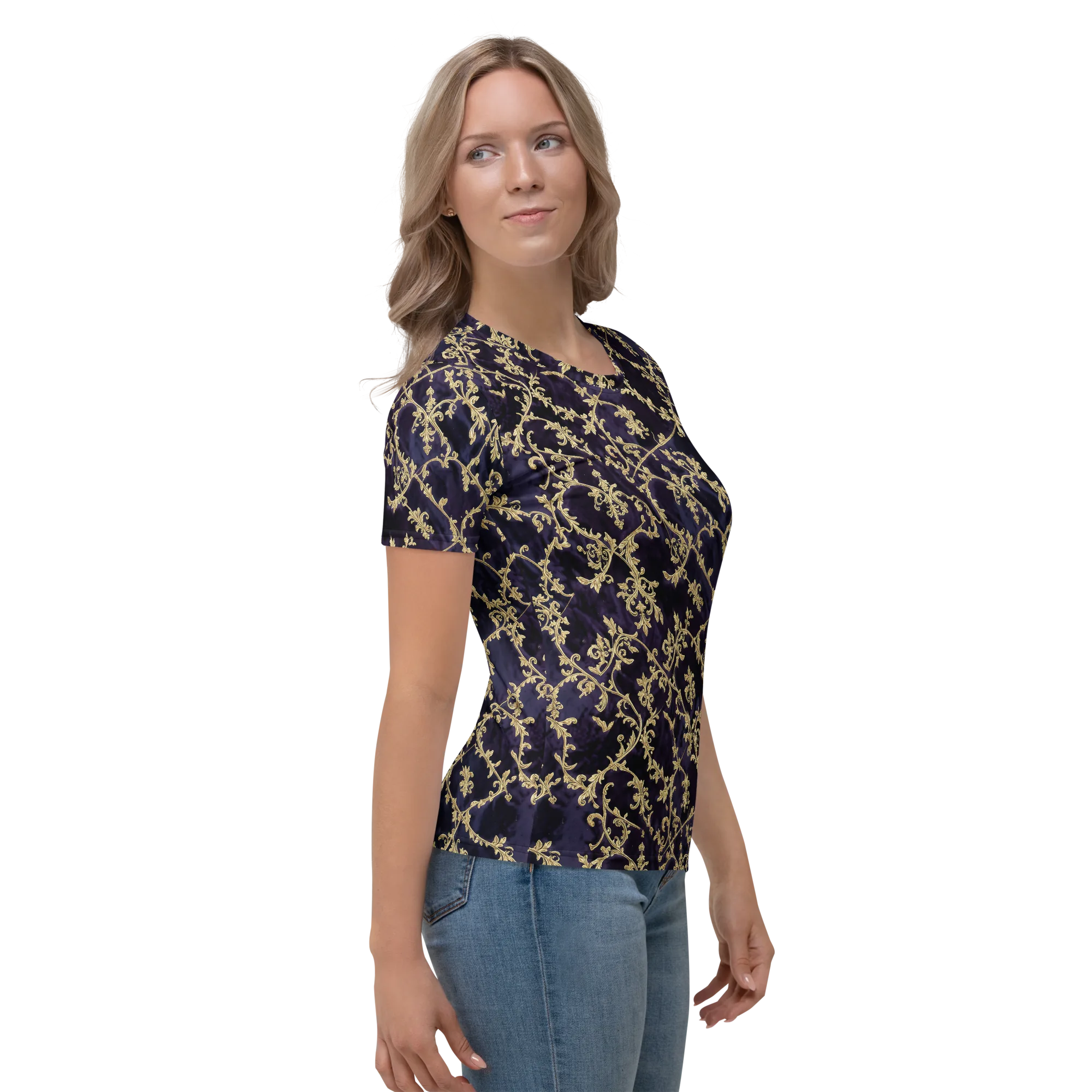 Velvet Versailles on Women's Crew Neck T-Shirt — Right