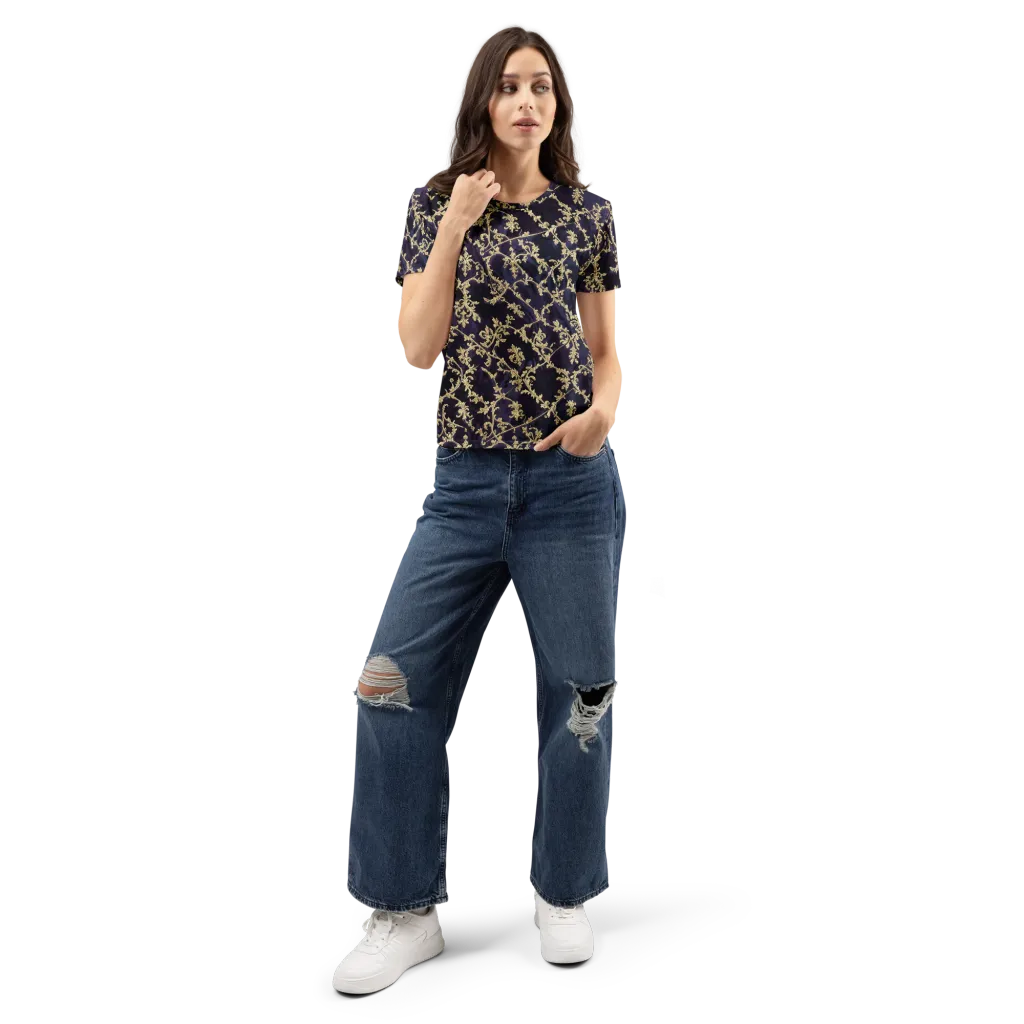 Velvet Versailles on Women's Crew Neck T-Shirt — Front