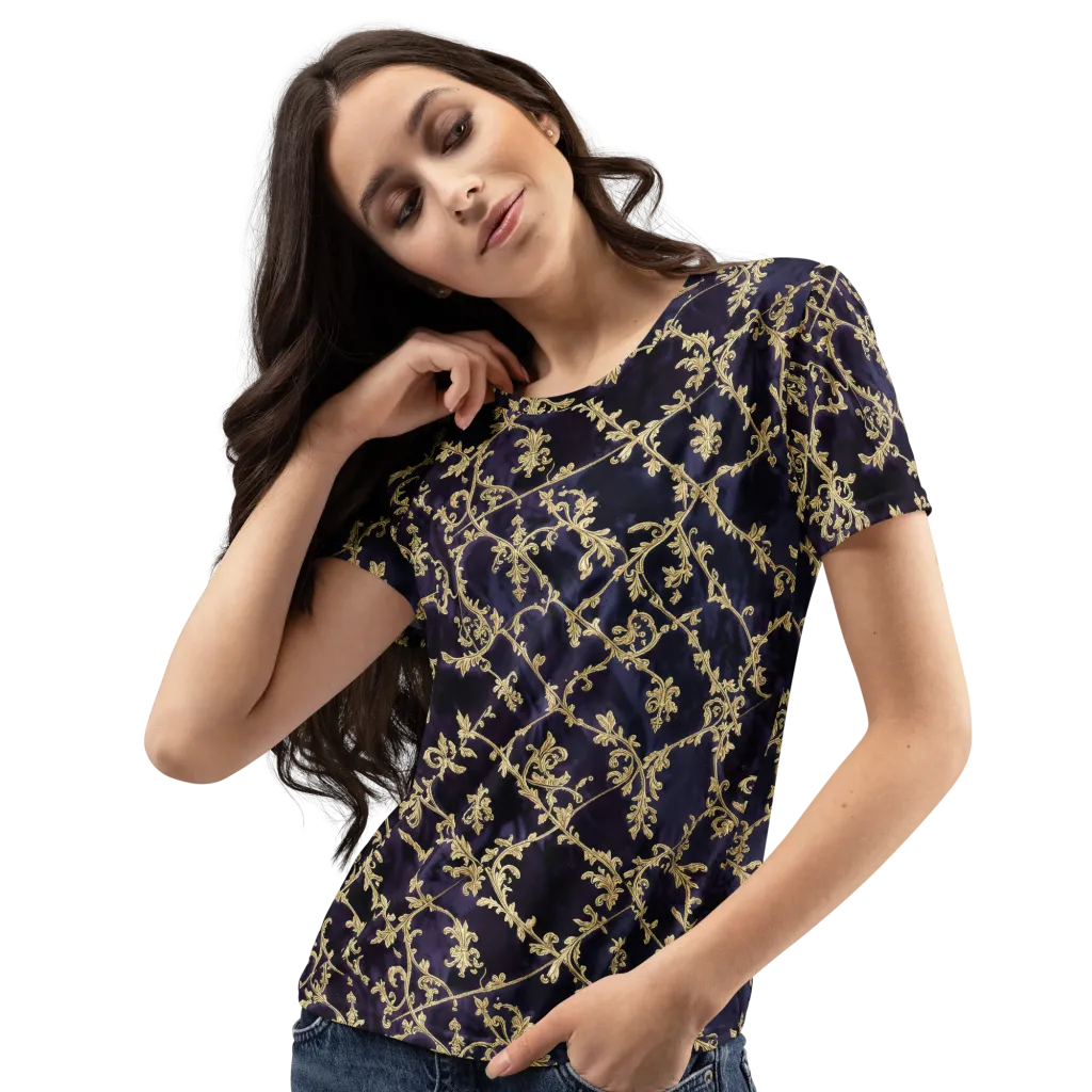 Velvet Versailles on Women's Crew Neck T-Shirt — Left Front