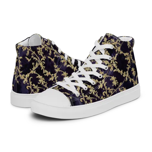 Velvet Versailles on a Women's High Top Canvas Shoes