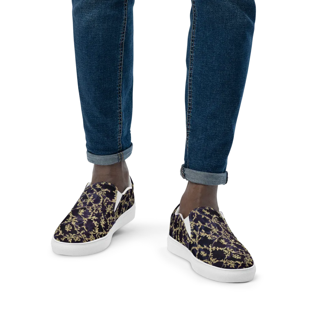 Velvet Versailles on Men's Slip-On Canvas Shoes — Front