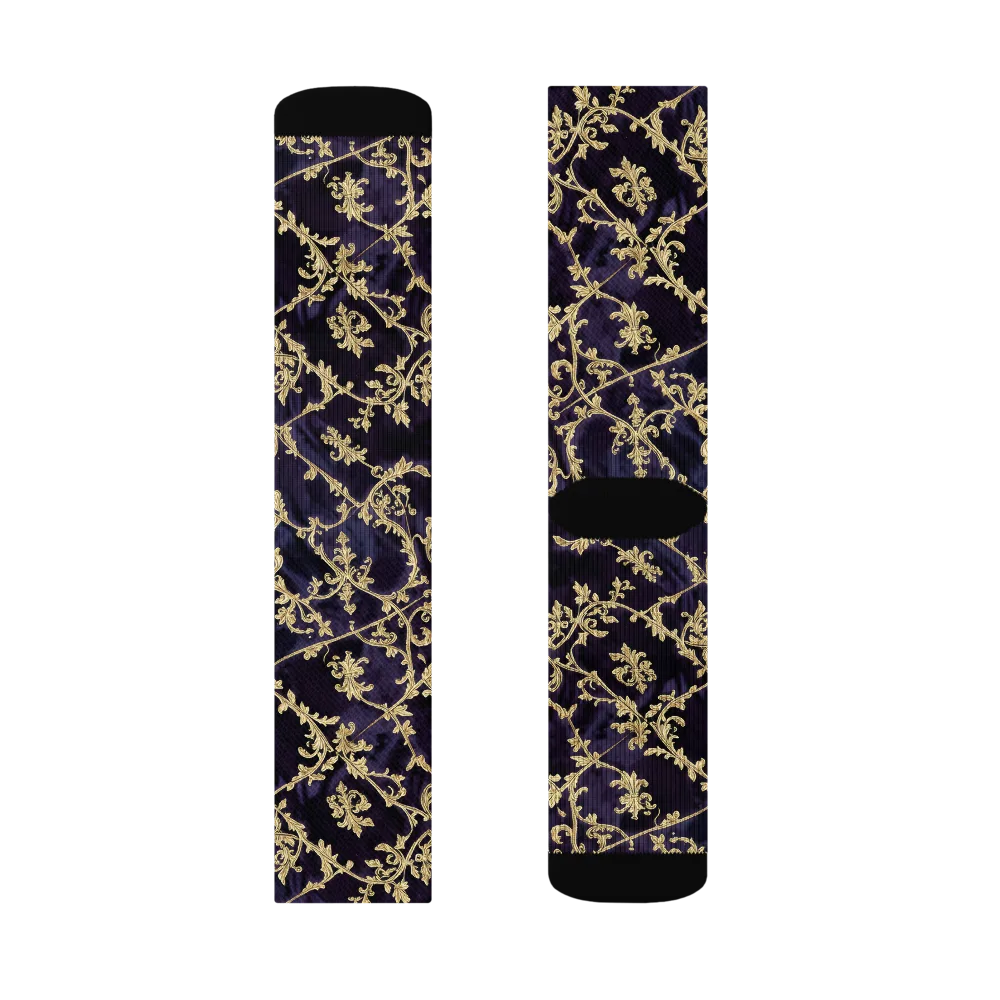 Velvet Versailles on Socks — Left Sock
