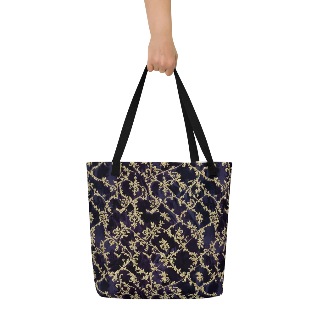 Velvet Versailles on Large Tote Bag W/ Pocket — Front
