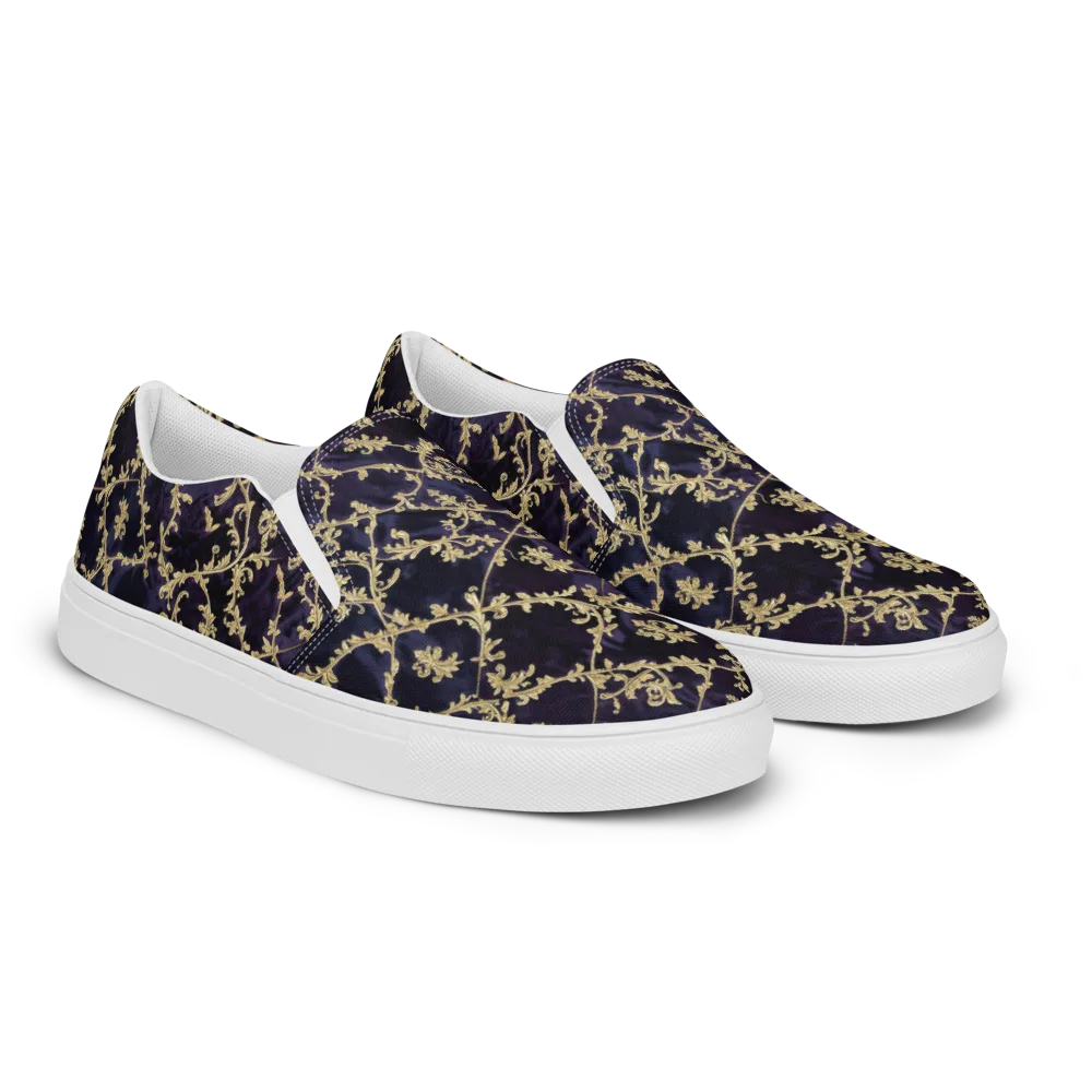 Velvet Versailles on Women's Slip-On Canvas Shoes — Right Front