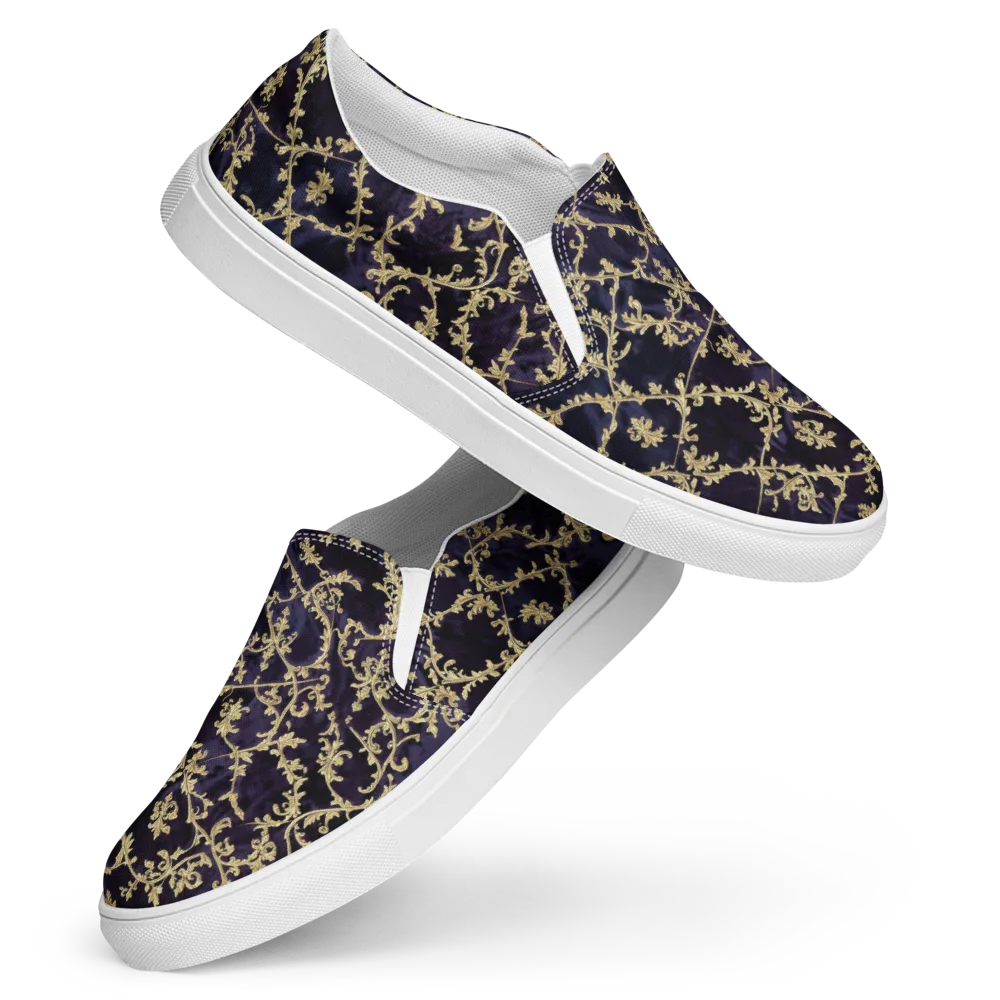 Velvet Versailles on Women's Slip-On Canvas Shoes — Front