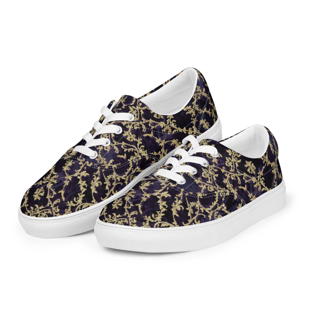 Velvet Versailles on Men's Lace-Up Canvas Shoes — Left Front